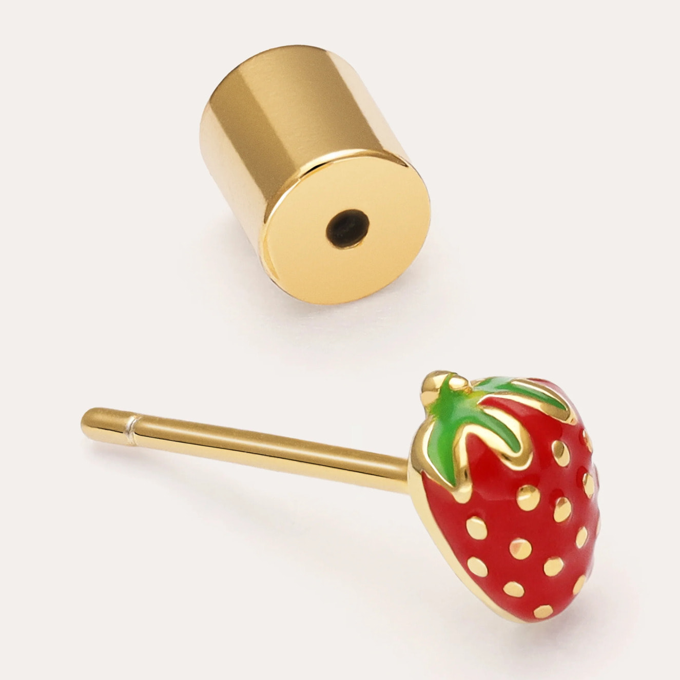 Orecchino Fragola Placcato Oro