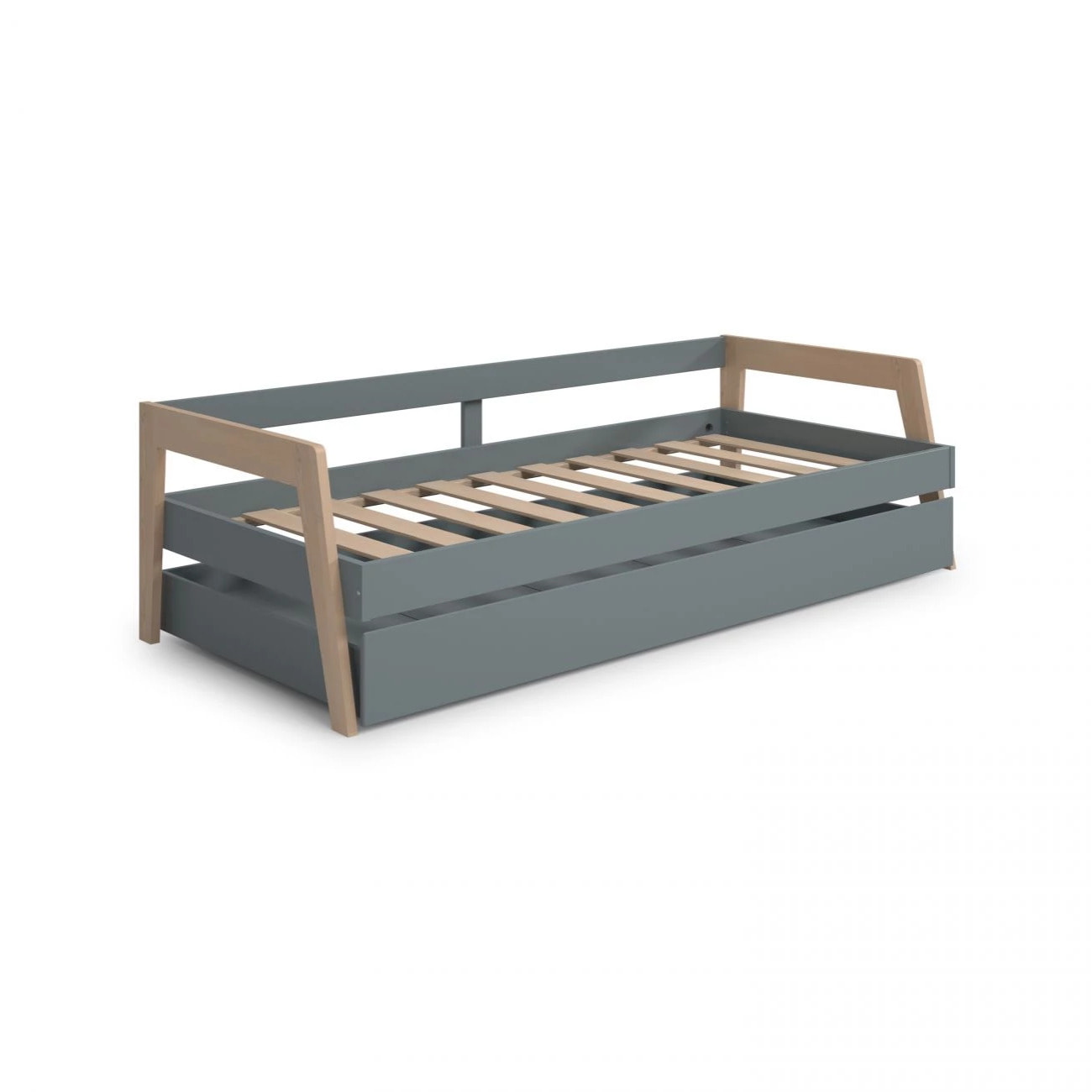 Cama doble juvenil Misty Haze Verde Salvia - Oak Soft