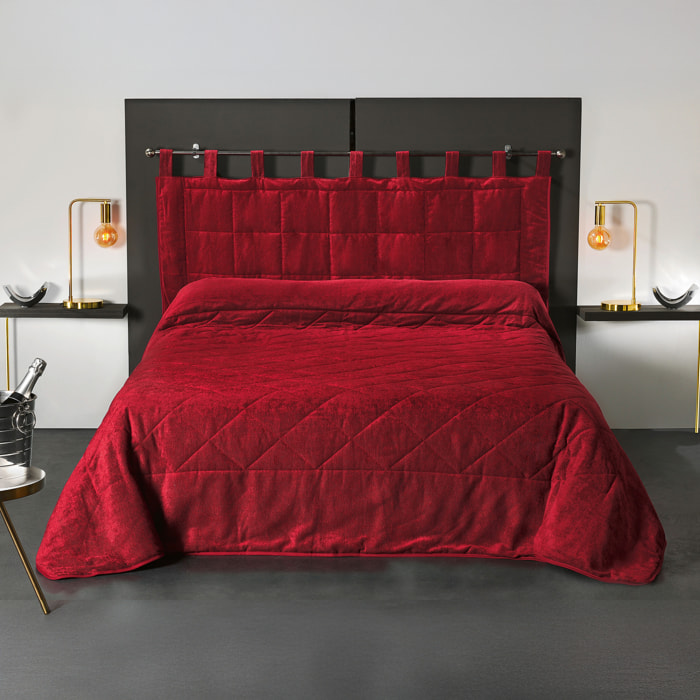 Coussin Tête de Lit à l' Aspect Velours - Rouge