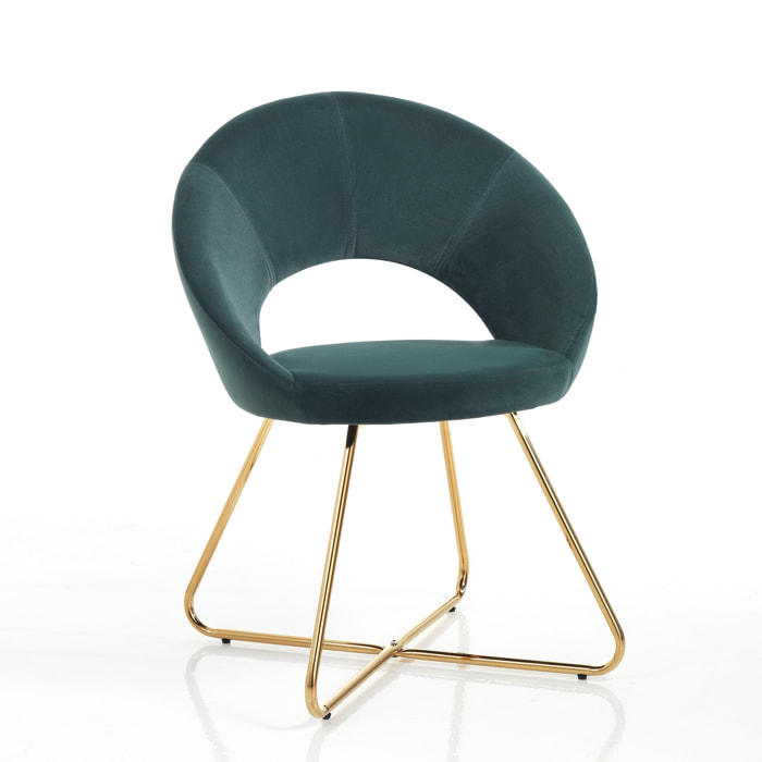 Tomasucci Lot de 2 Chaises / fauteuil EDDA VERT