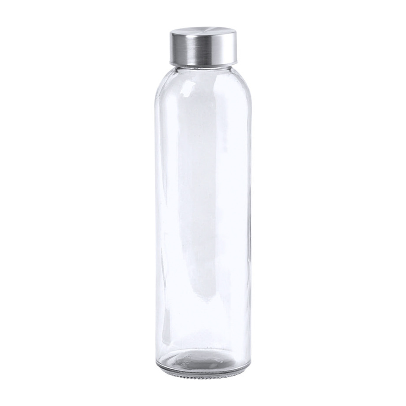 Terkol bidón de cristal de 500ml, cuerpo transparente en material libre de BPA y tapón a rosca en acero inox.