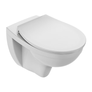 Cuvette WC suspendu sans bride Patio avec abattant extra-plat déclipsable