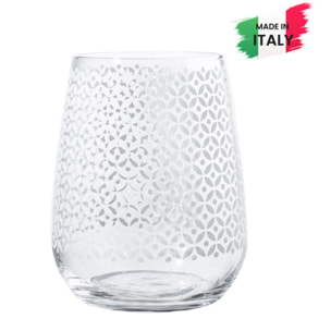 Set 6 bicchieri da acqua Gelsomino con serigrafia