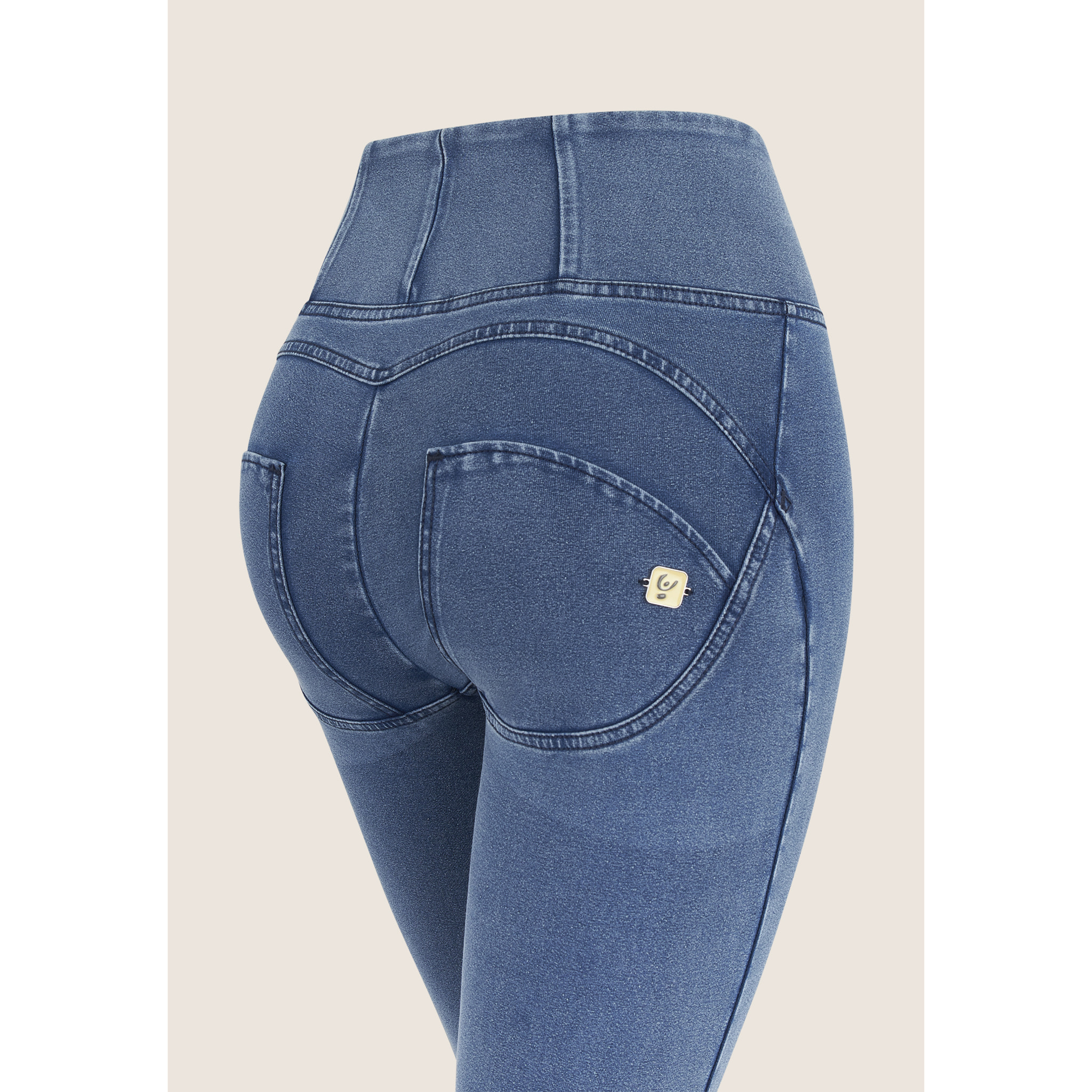 Jeggings push up WR.UP® skinny vita alta tessuto organico