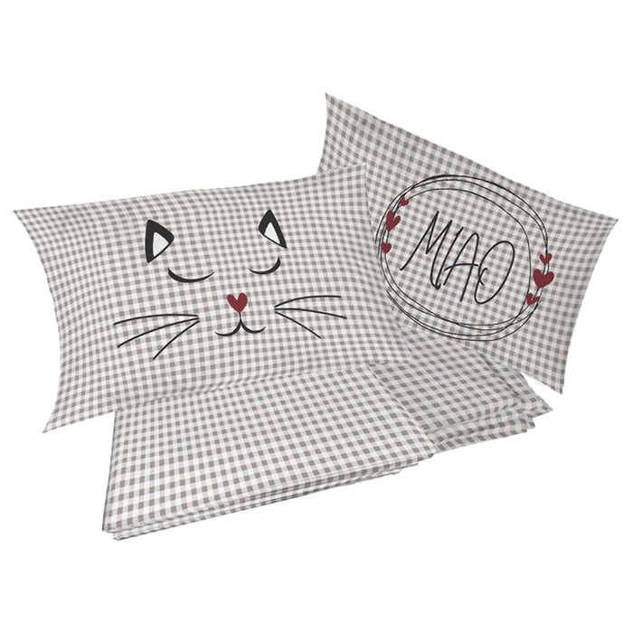 Completo letto miao beige