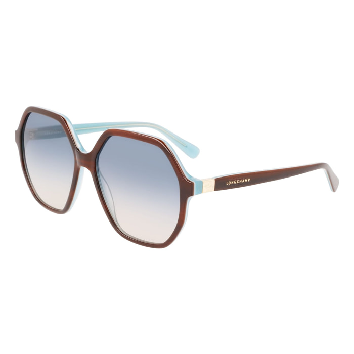 Longchamp - lunettes de soleil - marron - Couleur des verres : bleu - indice solaire : cat. 2