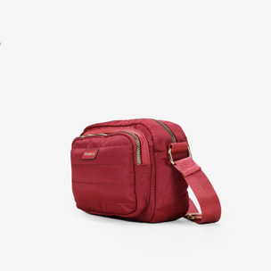 Bolso bandolera roja acolchada