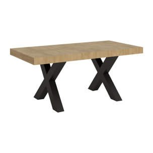 Mesa extensible 90x180/440 cm Traffic Roble Natural estructura Antracita