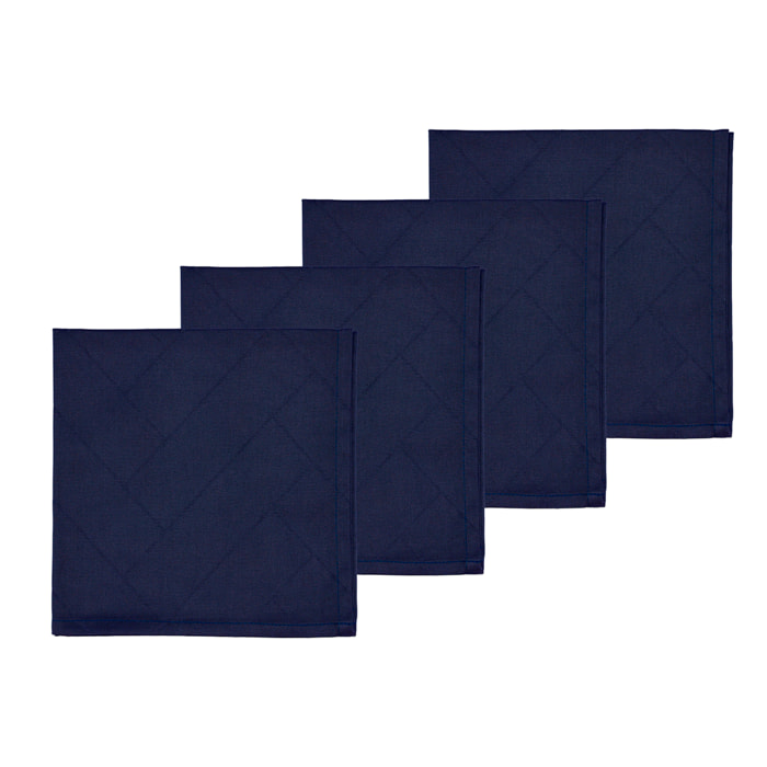 Set de 4 serviettes en tissu Tiles Damas