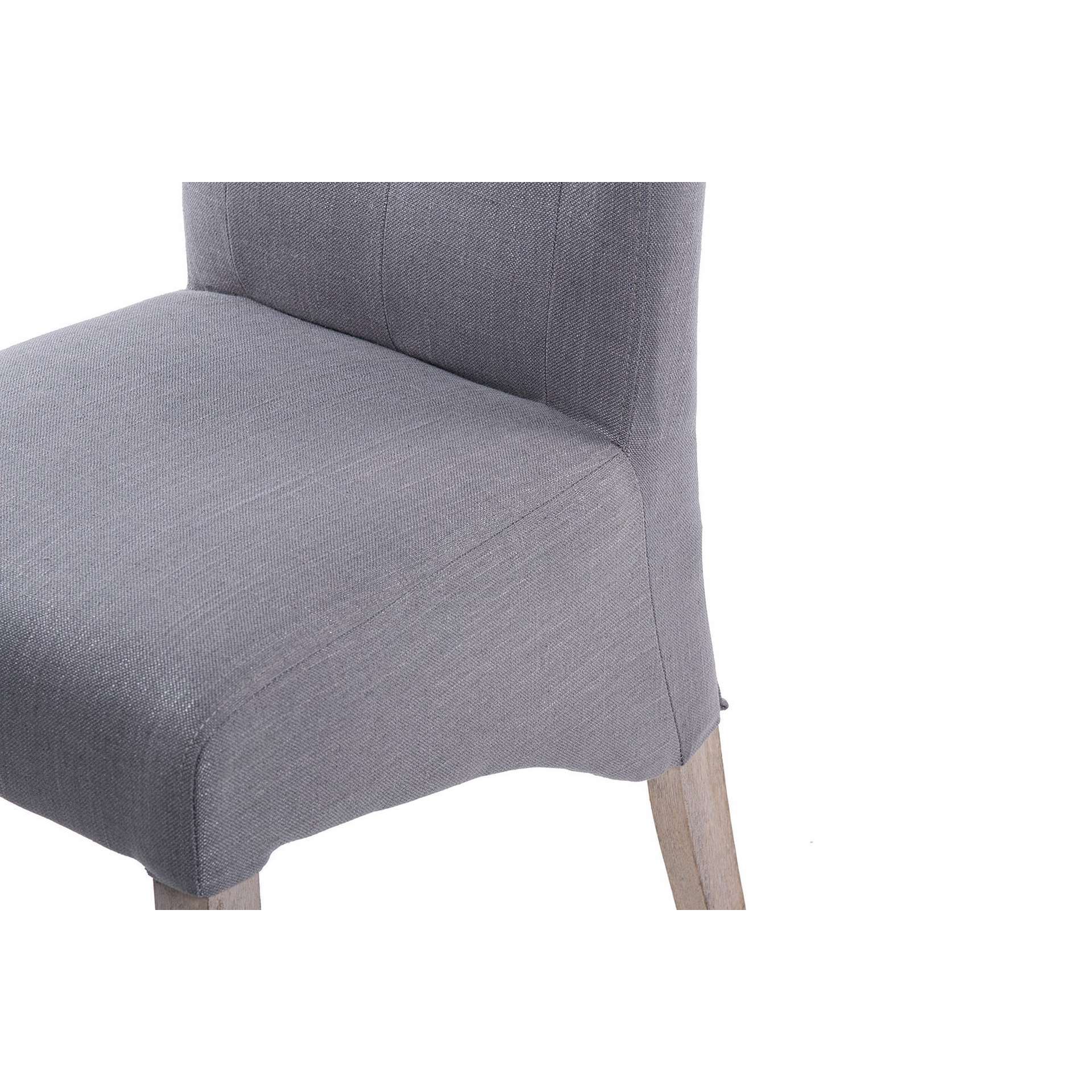 Silla Con Tirador Lino Capitone Gris 44x58x107 Cm