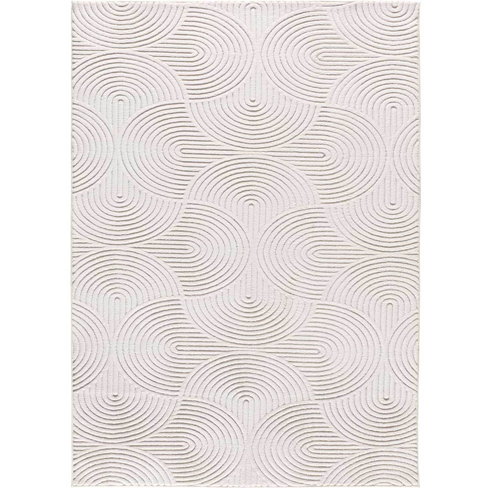 Alfombra lavable con relieve en color blanco Estilo, varias medidas disponibles