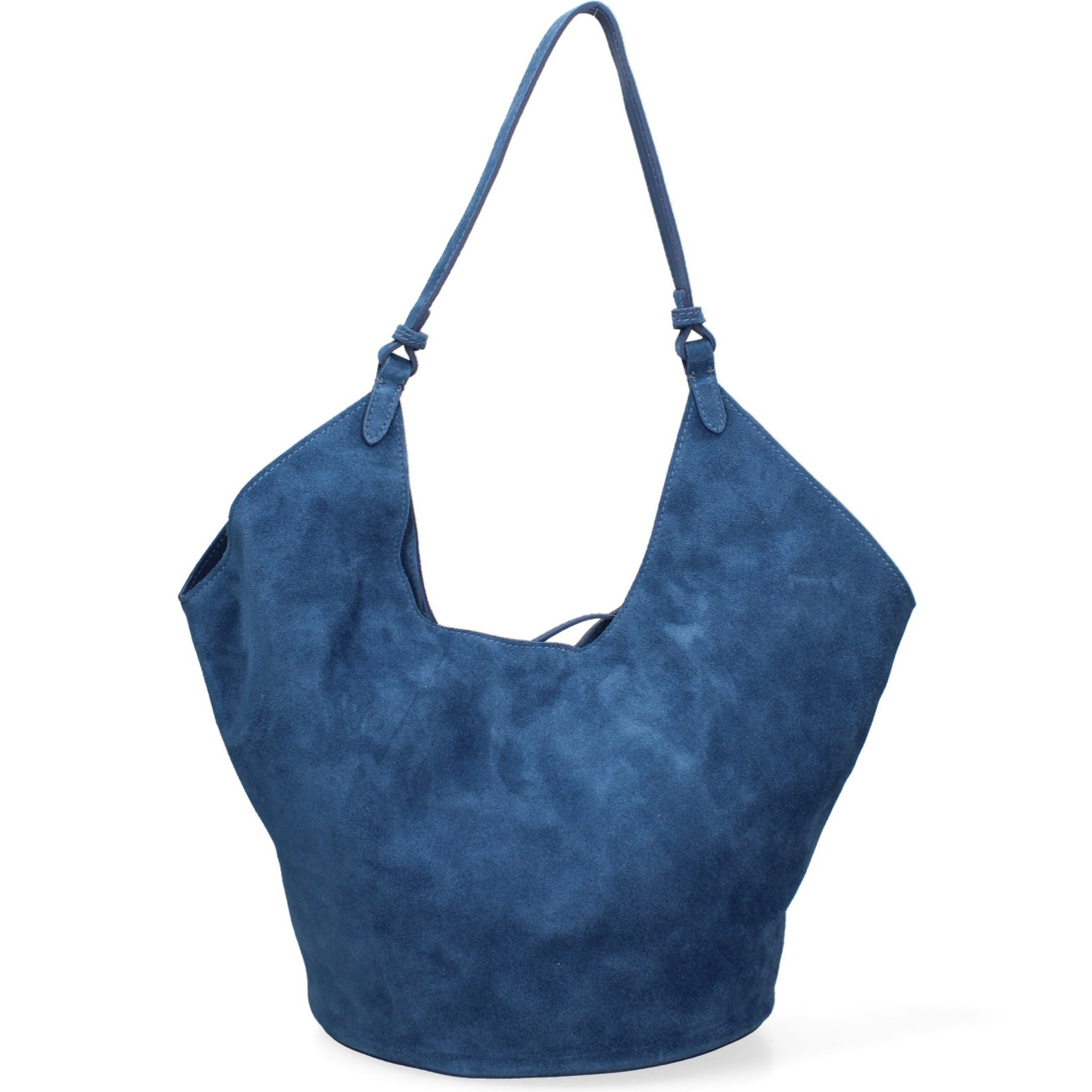 Borsa a spalla da donna - Modello Lisboa - Pelle Scamosciata - 27.0 x 38.0 x 21.5 cm