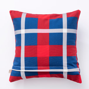 Set de 2 cojines 40x40cm 100% algodón 300gsm cuadros tartan el ganso