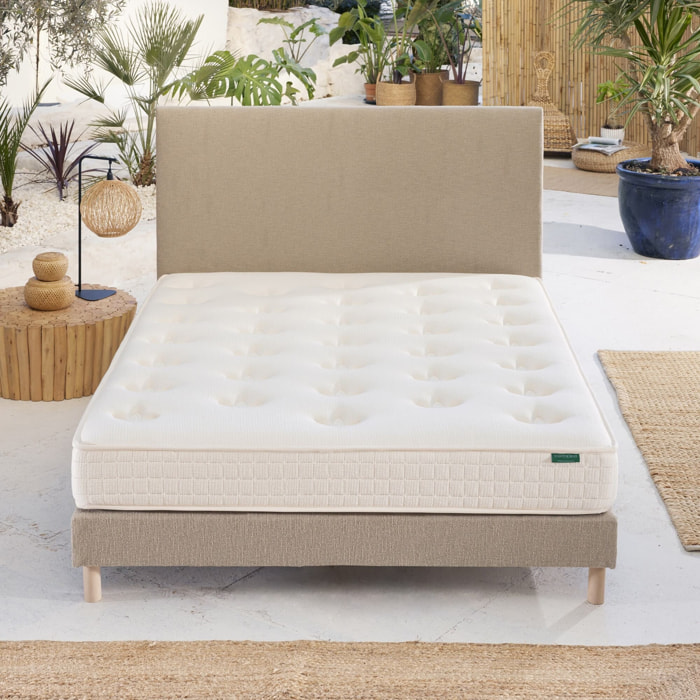 Ensemble matelas Le Latex Naturel + sommier + tête de lit