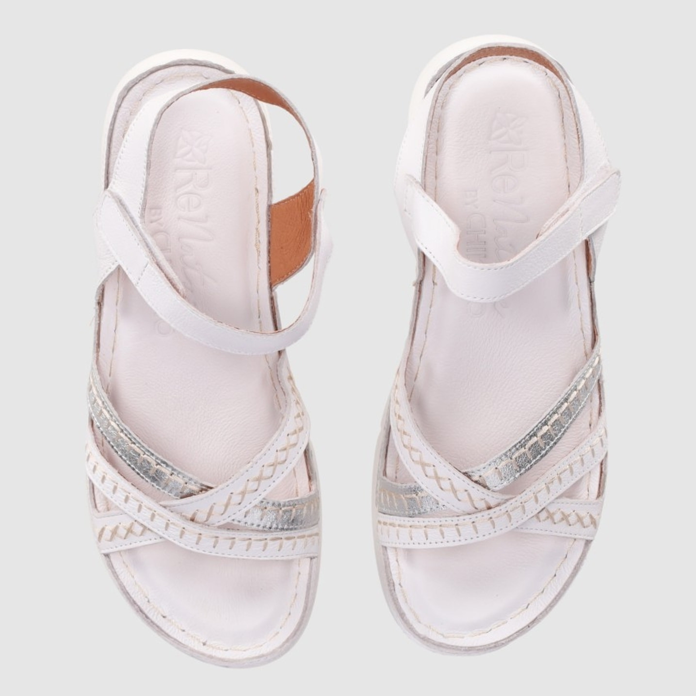 Sandalias de Piel - Blanco - Tacón: 5 cm