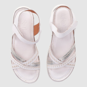 Sandalias de Piel - Blanco - Tacón: 5 cm