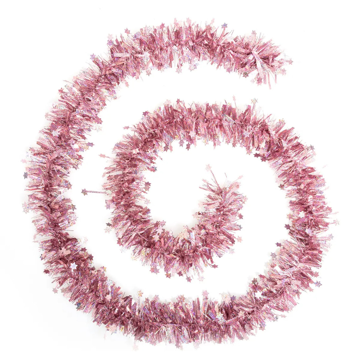 Guirlande de noël étoiles laser rose 100x6x2m