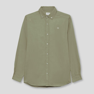 Polo Niño Manga Larga de Punto Camisa 100 % Algodón Color Blanco, Cuello Button-Down, Botones Frontales, Logo Bordado | Color: Verde oscuro | Street Monkey