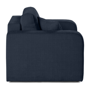 Miro - fauteuil en velours texturé - Bleu