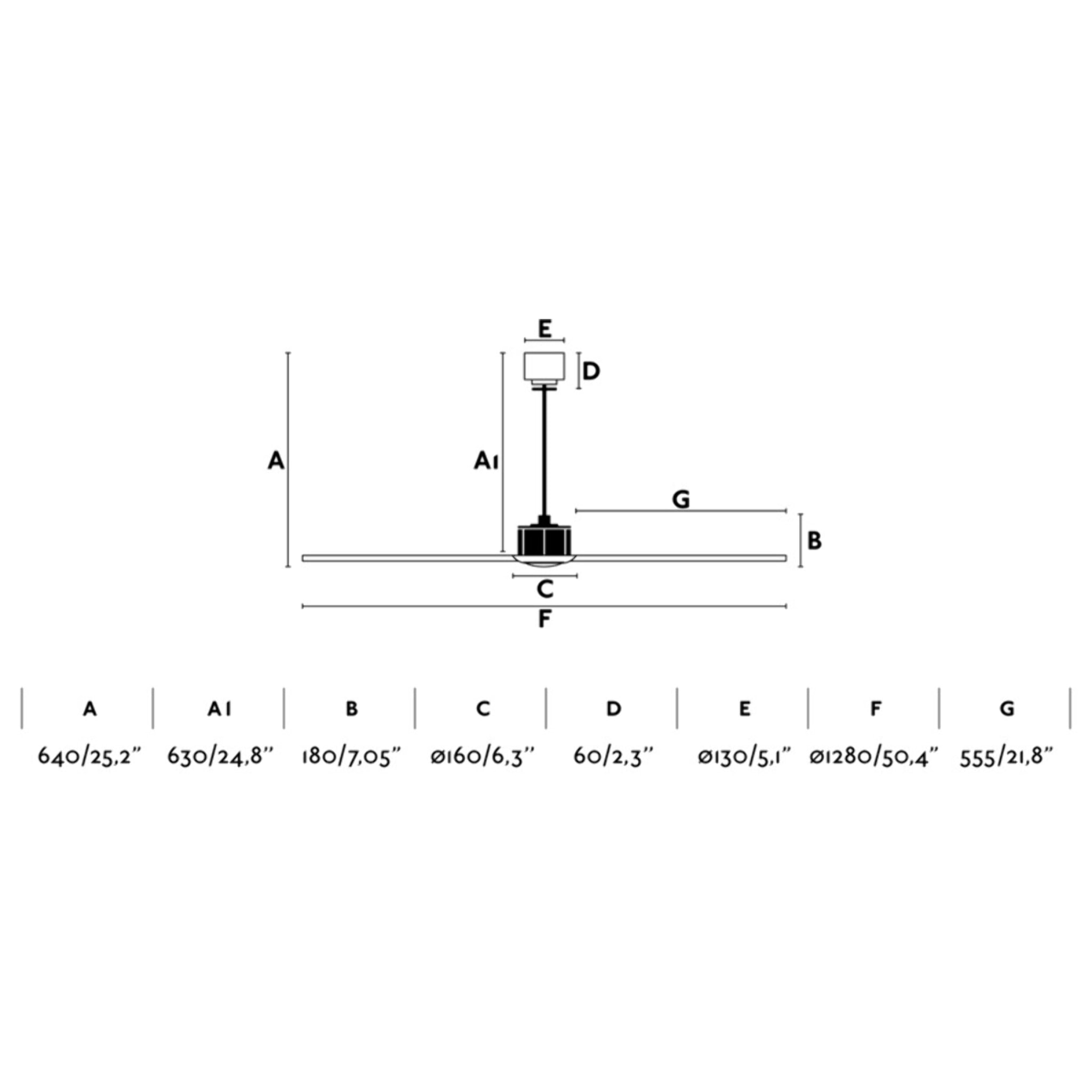 JUST FAN M Ventilatore a soffitto rame/noce