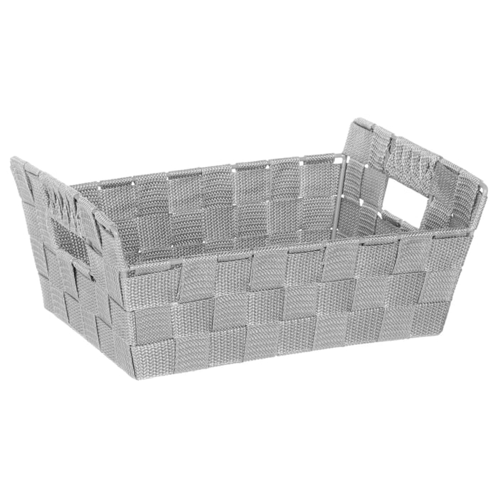 Panier de rangement bisauté "Lise" gris