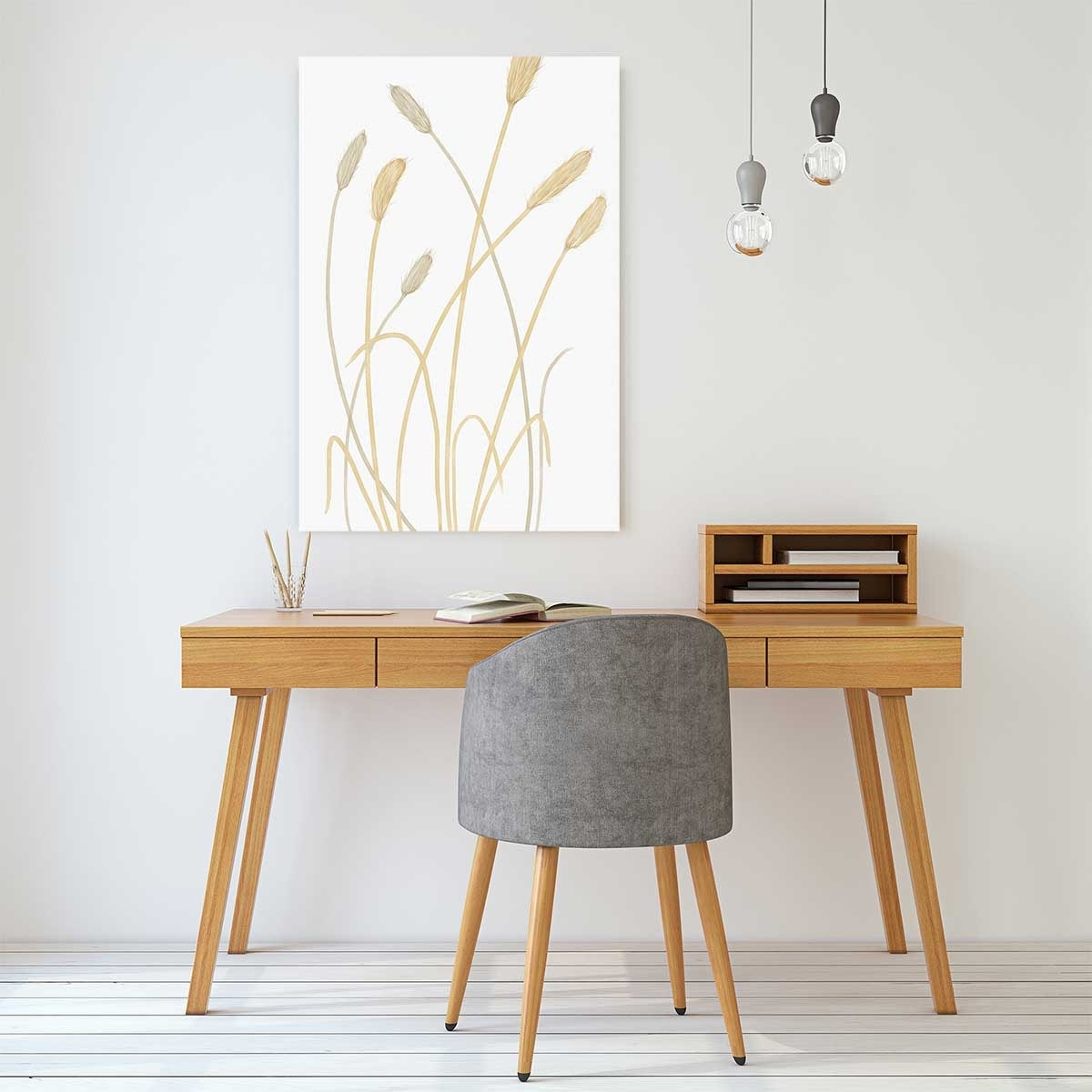 Tableau scandi blés 2 Toile imprimée