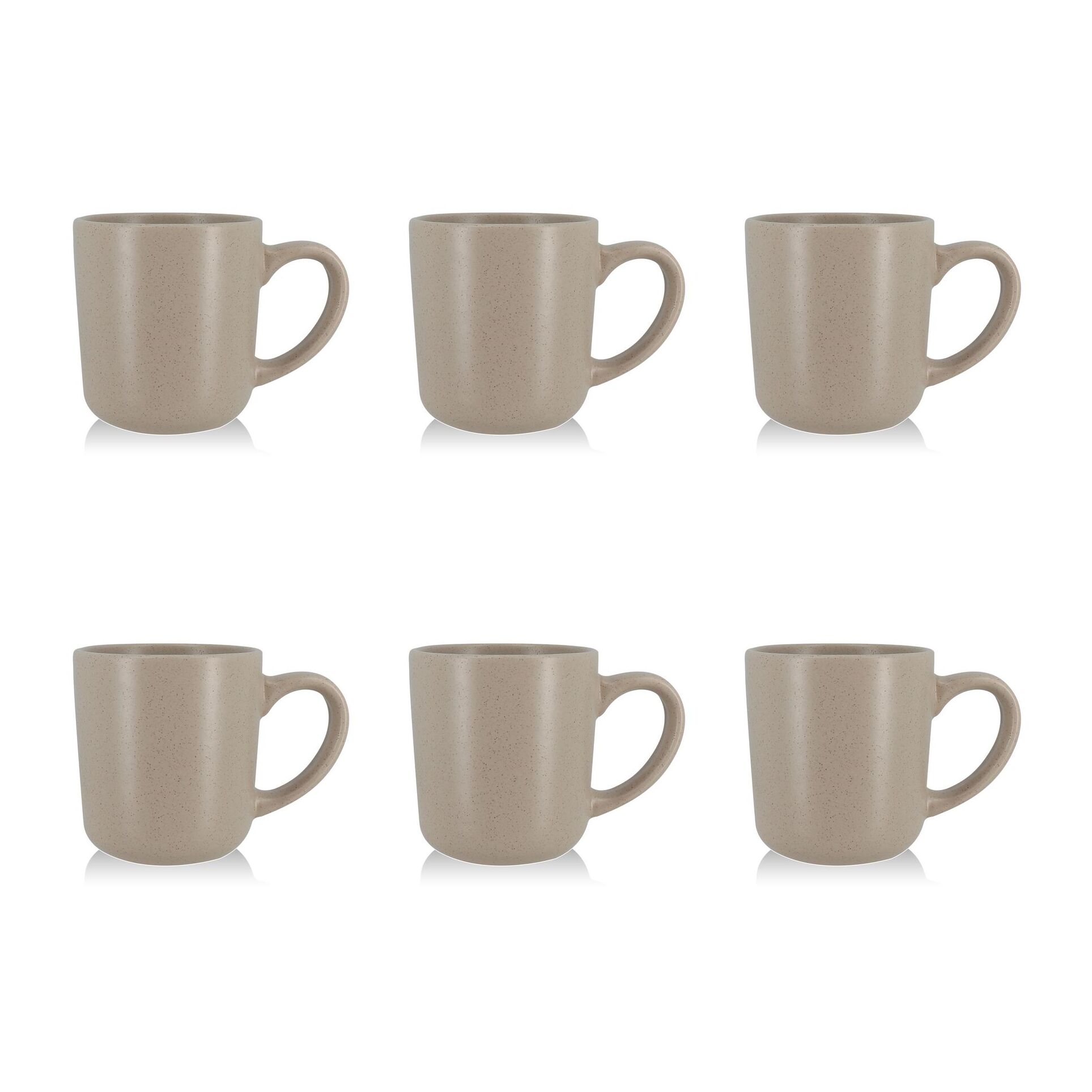 Lot de 6 mugs 38cl en grès gris ARITA