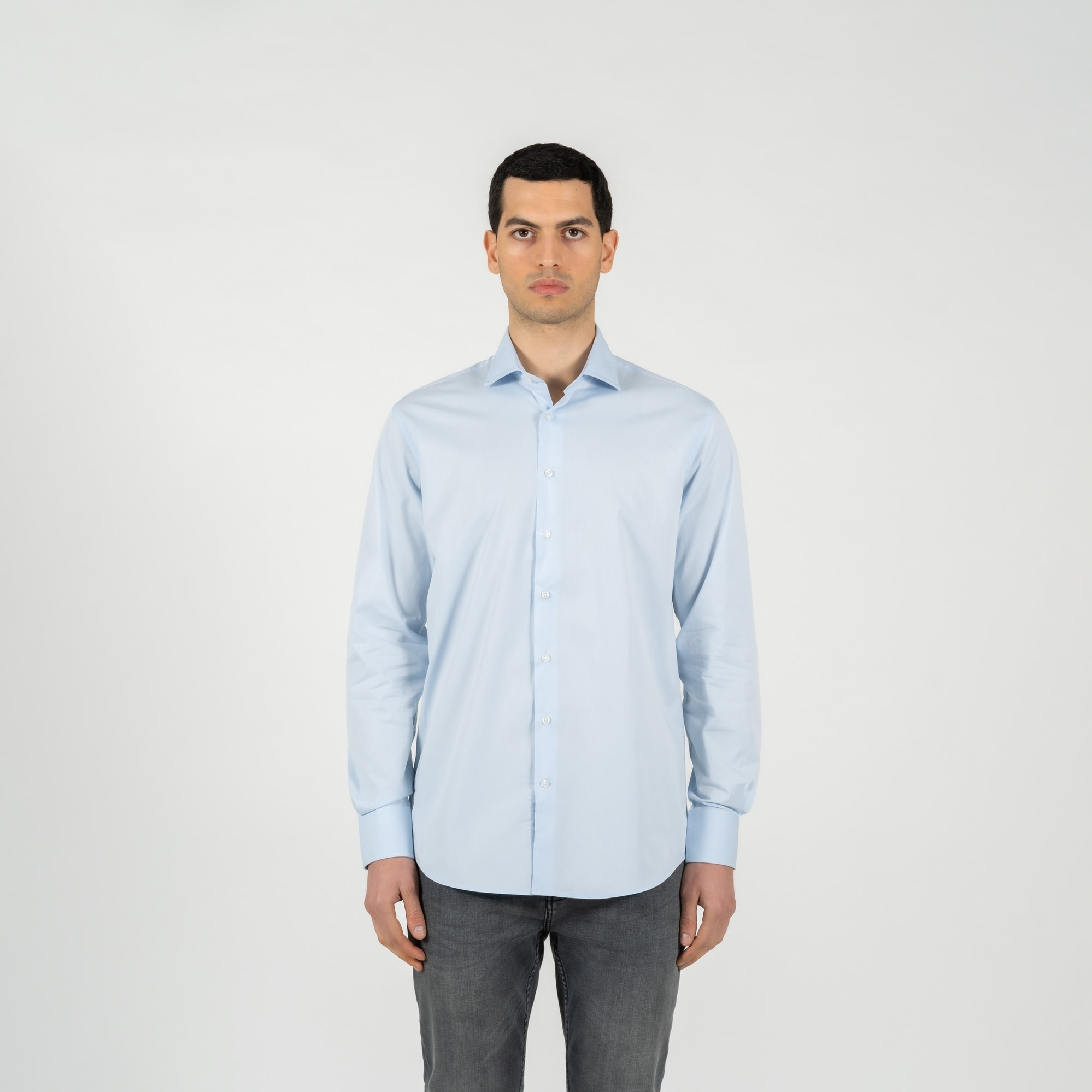 Camicia in twill di cotone regular fit