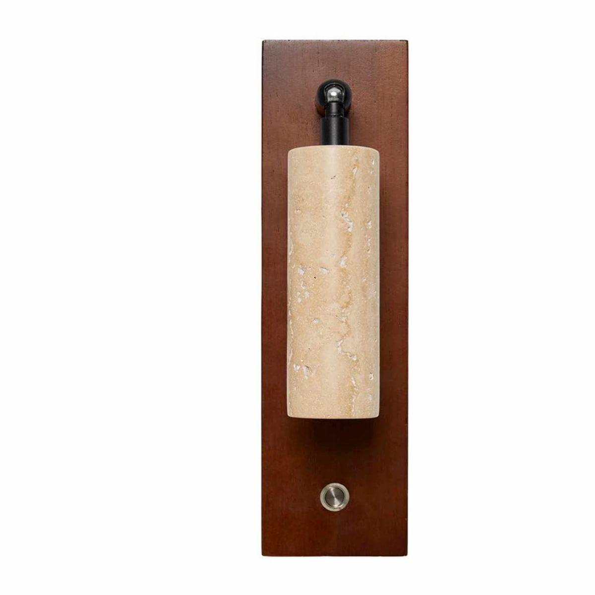 Applique murale orientable en travertin et bois effet noyer TIVOLI