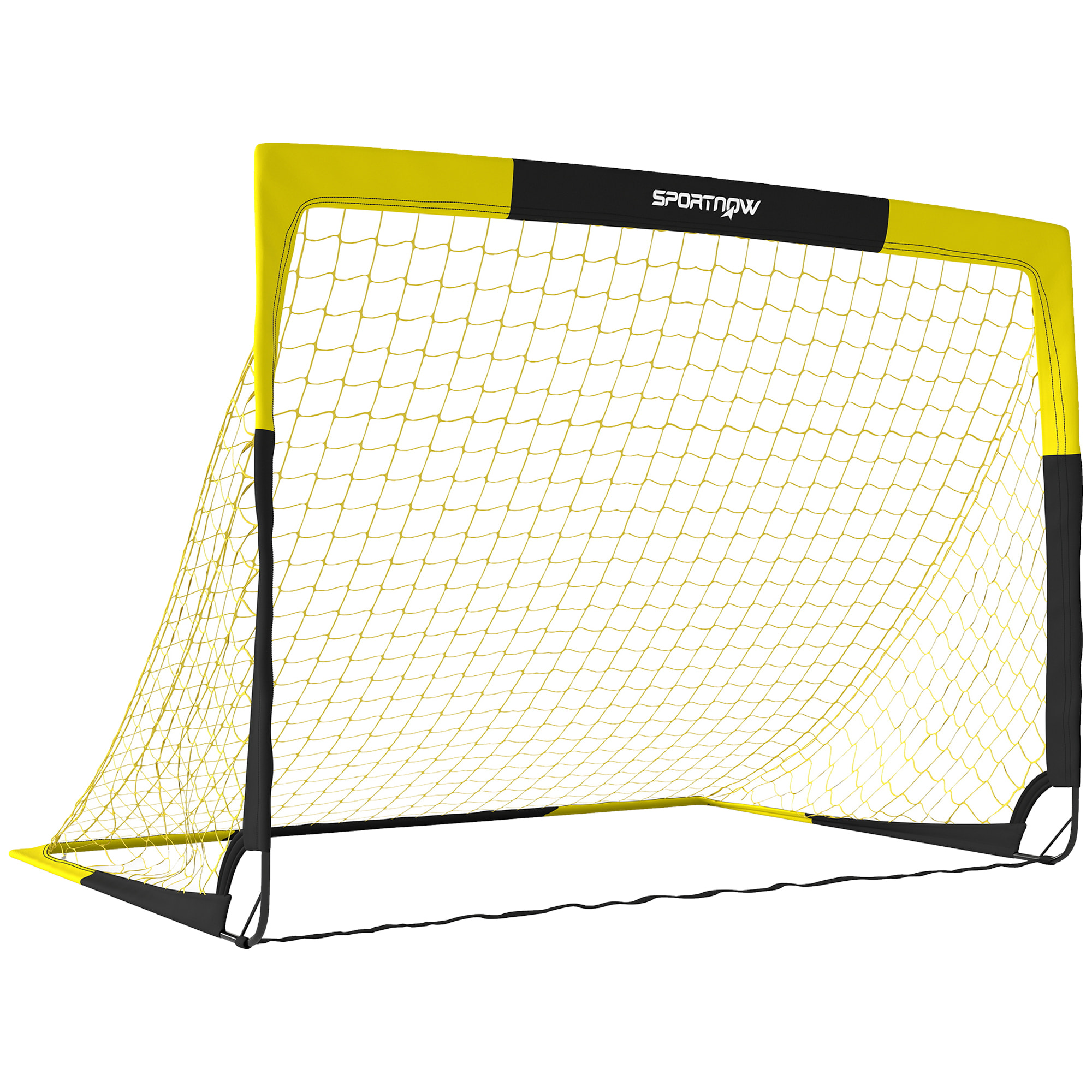 But de football pop-up portable 150 x 110 x 110 cm sac de transport jaune noir