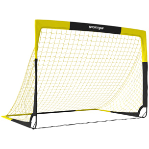 But de football pop-up portable 150 x 110 x 110 cm sac de transport jaune noir