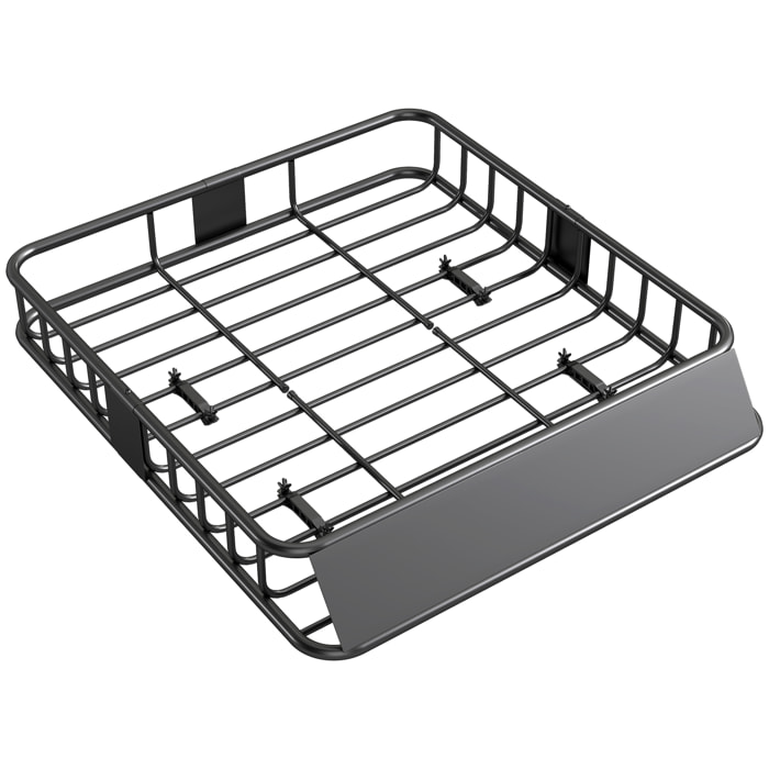 Galerie de toit en acier charge max. supportée 90 Kg dim. 110,5x99,5x18,5 cm noir