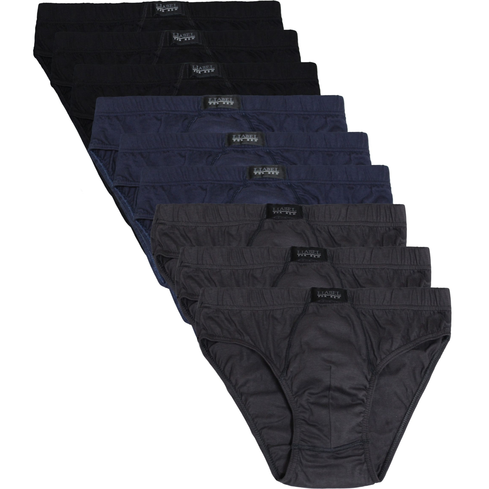 12 Slip Uomo Liabel 100% Cotone Mercerizzato Art. 940 Assortito