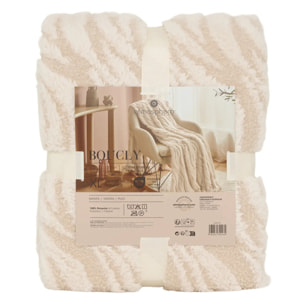 Plaid Boucly 180x230cm vagues beige