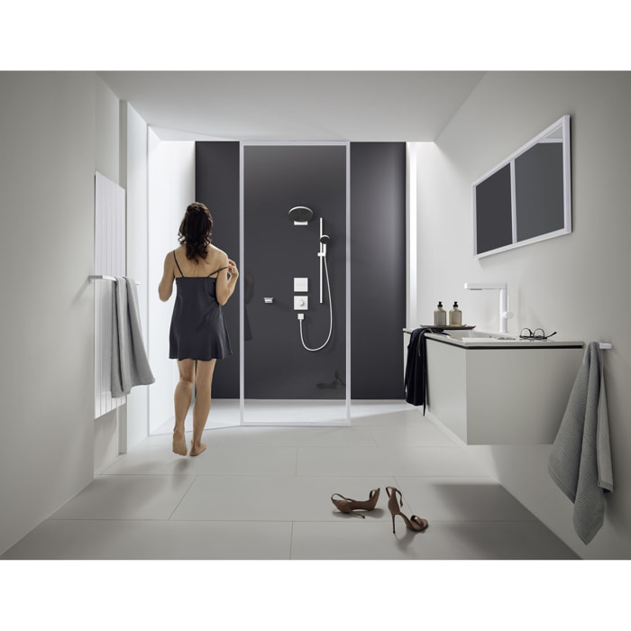 Pulsify Select S Set de douche 105 3 jets Relaxation avec barre C 90 cm blanc mat