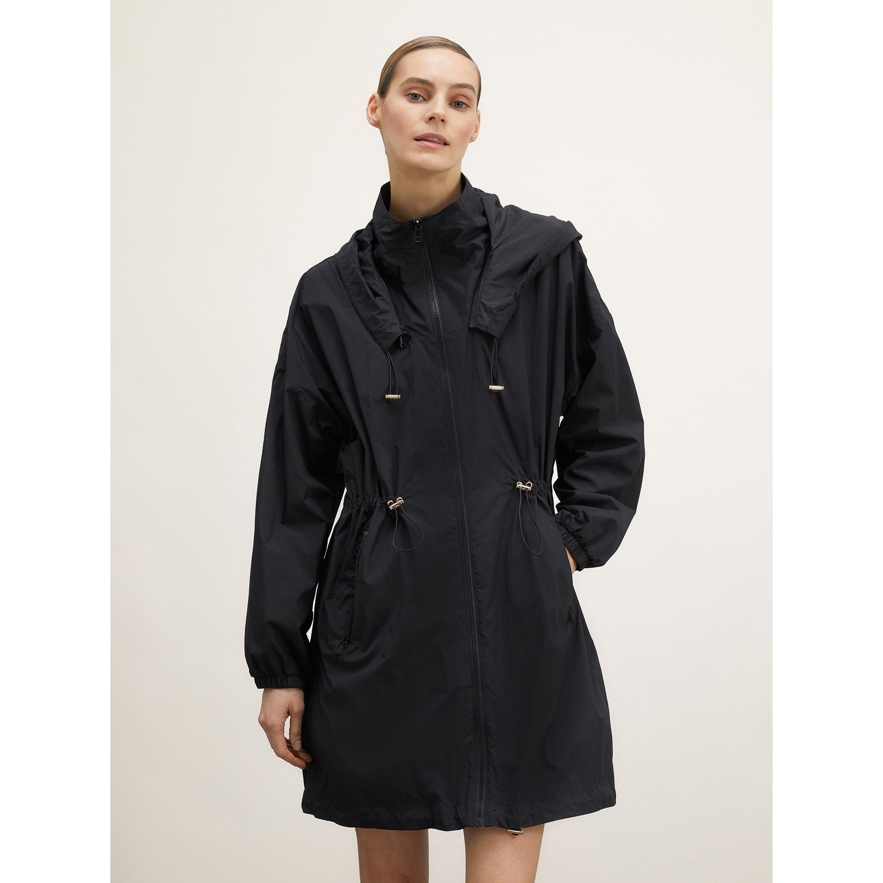 Motivi - Parka de nailon con capucha desmontable - Negro