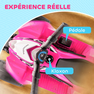 Quad électrique enfant 6V 30W HONDA TRX 250X V max. 2,8 Km/h phare LED klaxon rose