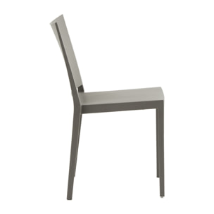 Set 2 sedie impilabili in polipropilene colore grigio