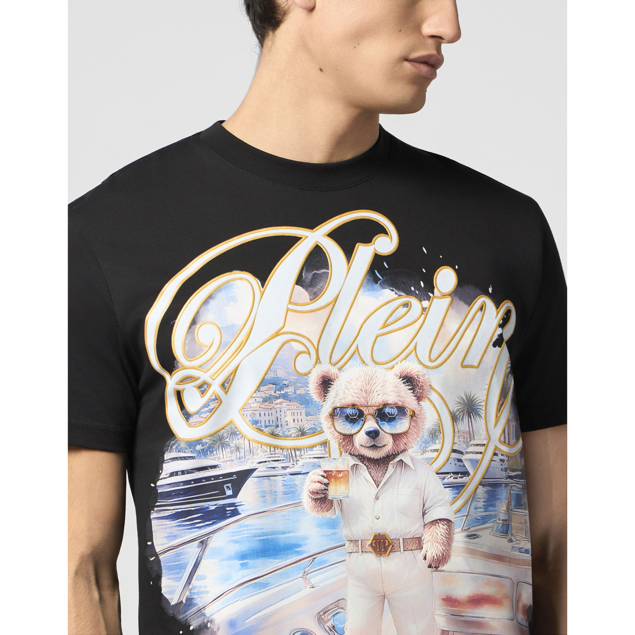 PHILIPP PLEIN Round Neck T-Shirt Teddy Bear