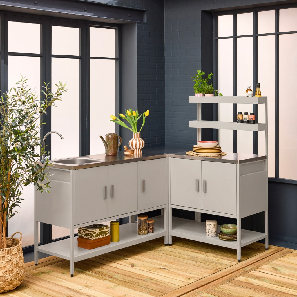 Cuisine extérieure 3 modules acier inoxydable  NAXOS 3 MODULES