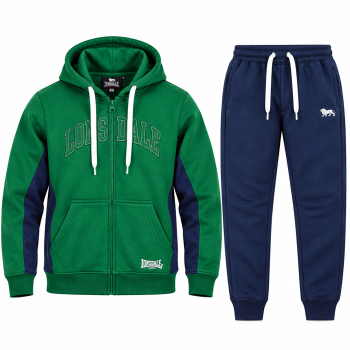 Tuta Uomo LONSDALE Cotone Felpato Zip Cappuccio Art.26193