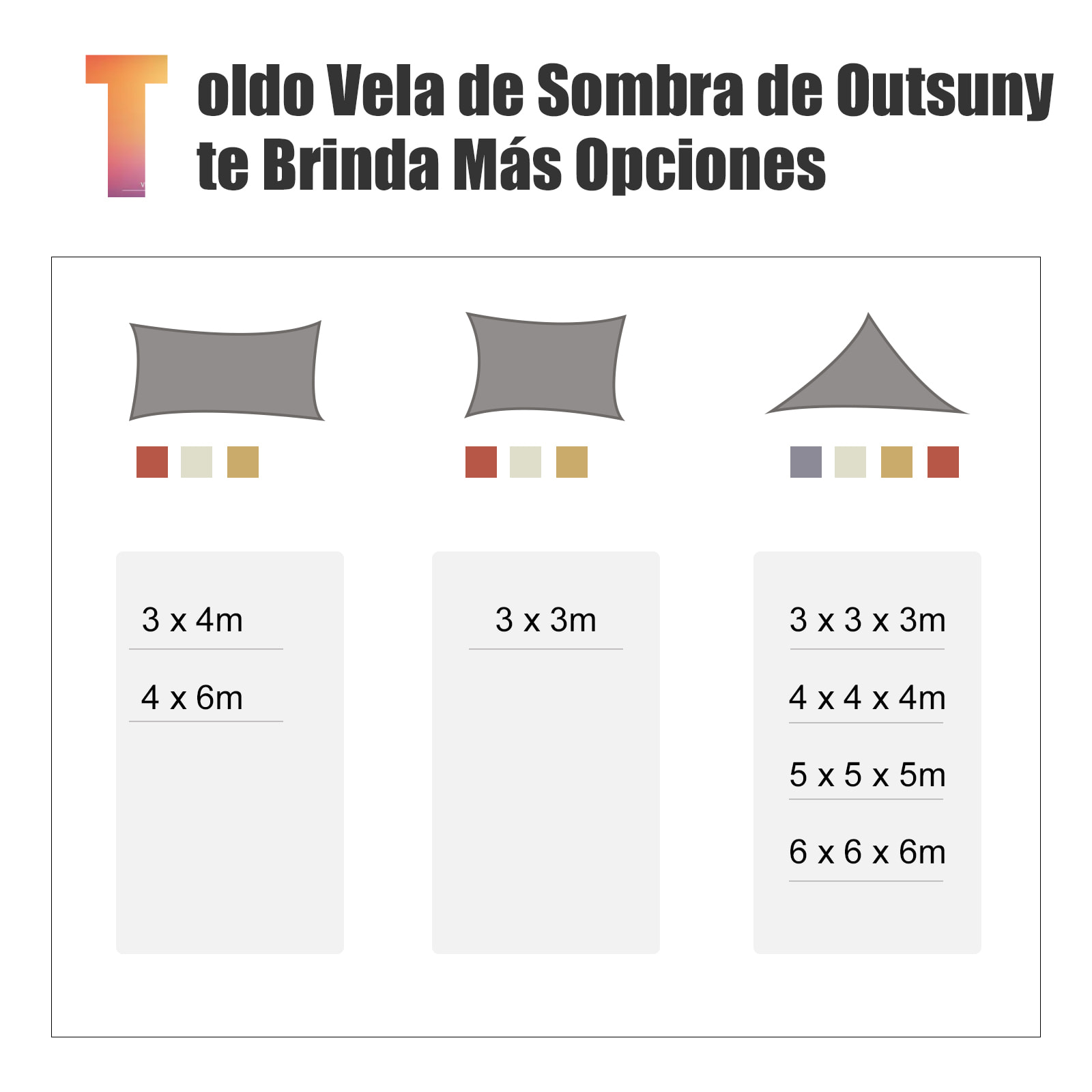 Toldo Vela Triangulo Sombrilla Parasol Terraza 3x3x3m Rojo