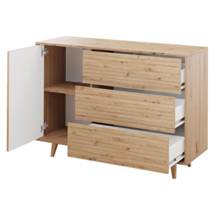 Diego - buffet - effet bois - 3 tiroirs et 1 porte - 120 cm - Bois