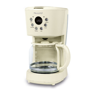 Cafetière electrique 1,5L crème RETRO