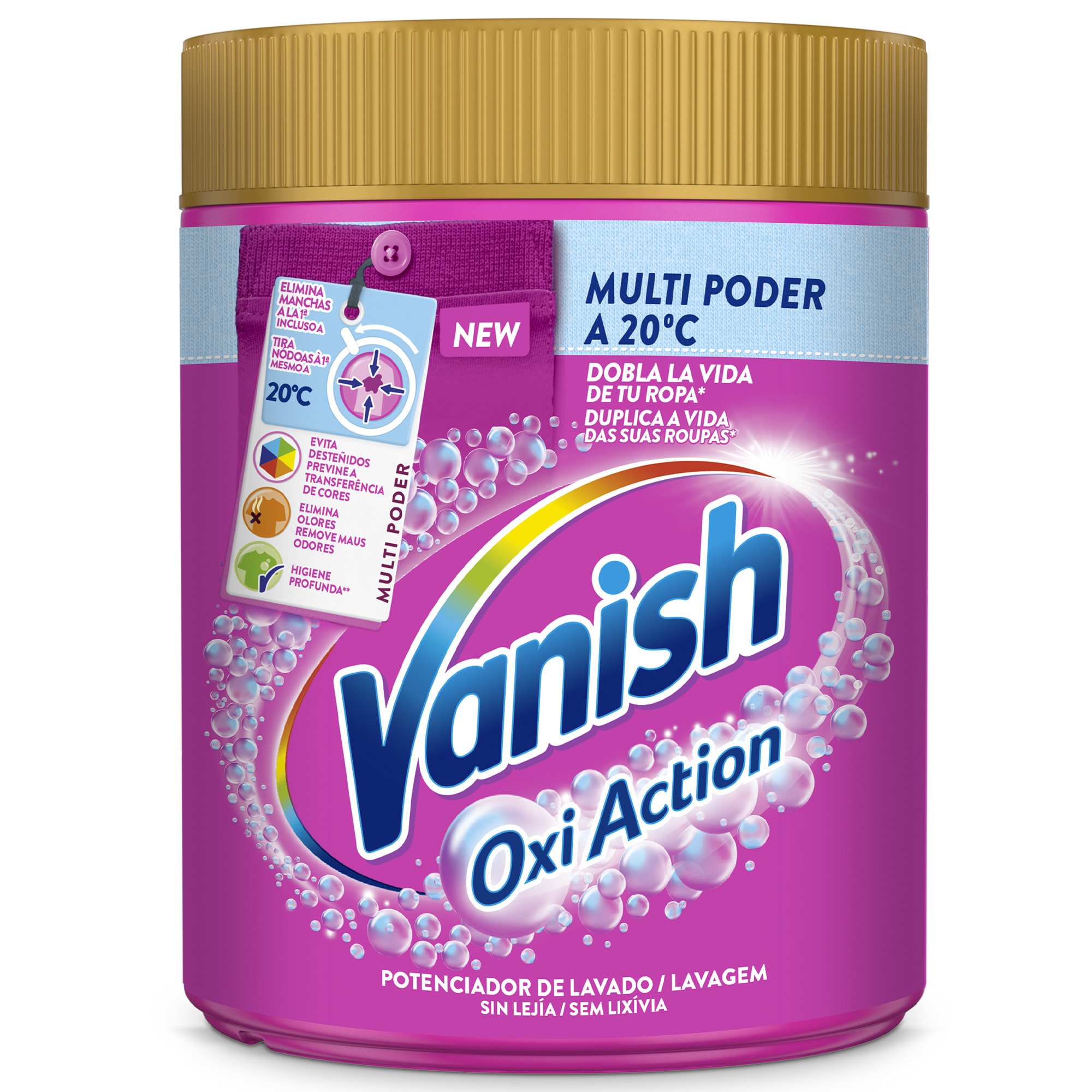 Vanish Oxi Advance Quitamanchas para la ropa, elimina olores, potenciador de Lavado en polvo - 400 gr