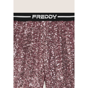 Shorts Junior in paillettes con elastico jacquard