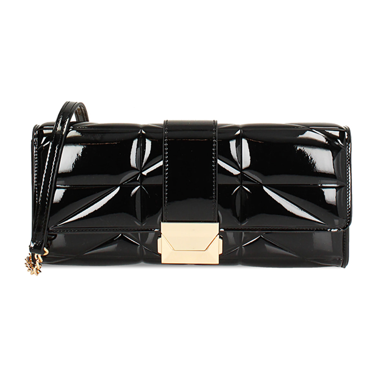 Mini bag nera in vernice
