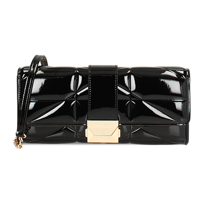 Mini bag nera in vernice