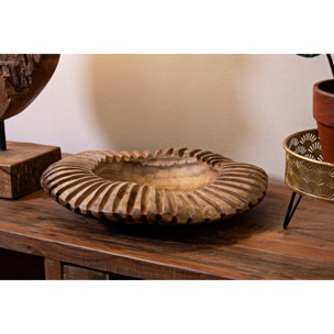 S/TASCHE GERIS IN TEAK RICICLATO CM Ø 35X7 (PEZZI UNICI - NON RIP. IN SERIE)