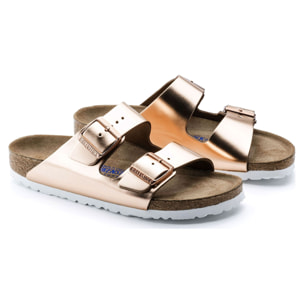 Ciabatte Birkenstock Arizona Sfb Lena Metallic Copper Viola